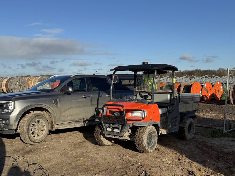 Solarex on site during solar park commissioning