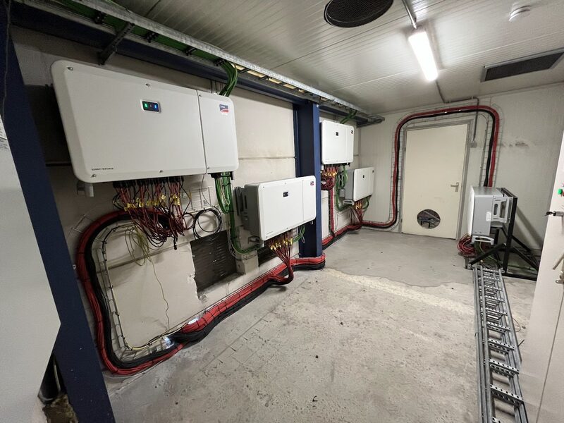 Repowered solar installation with new SMA inverters